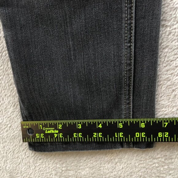 White House Black Market Womens Noir Jeans Size 2 Straight Leg Ankle Zip Denim - Picture 8 of 16